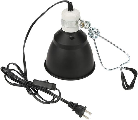 KUIDAMOS 300W Reptile Heating Lamp Socket Ceramica UVA/UVB Bulb Lamp Light Holder with Anti-Hot Cage Light Holder for Reptiles Reptile Heat lamp Dome with Habitat Lighting