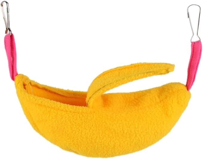 Small Animal Hanging Hammock Soft Bed Hammock Toy for Parrot Hamster Hideout Cage Swinging House Cute Fruit Shape