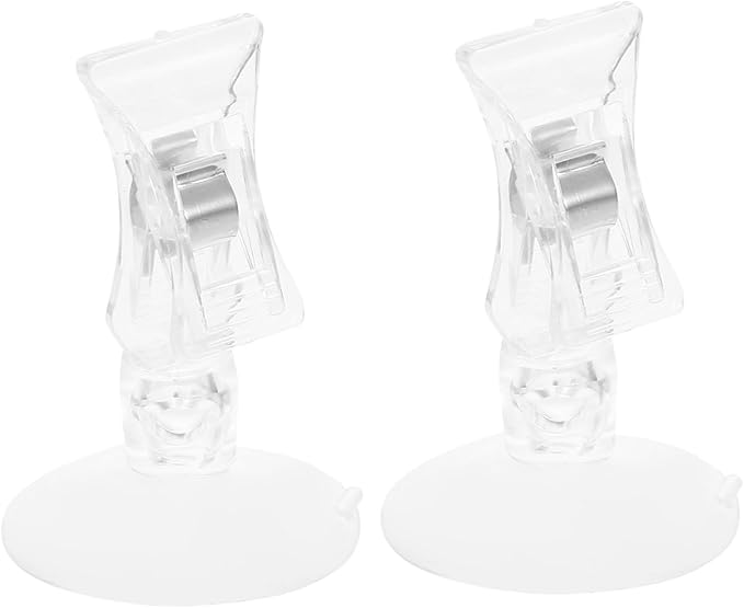 STOBOK 2Pcs Suction Cup Clips, Fish Seaweed Clip Plant Suction Cup Aquarium Suction Cup Clip Feeding Tool for Aquarium Fish Tank Accessories