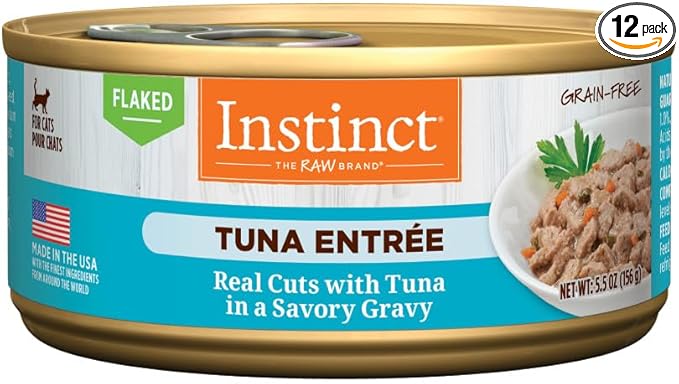 Instinct Flaked Entrée Wet Canned Cat Food - Tuna, 5.5 Ounce (Pack of 12)
