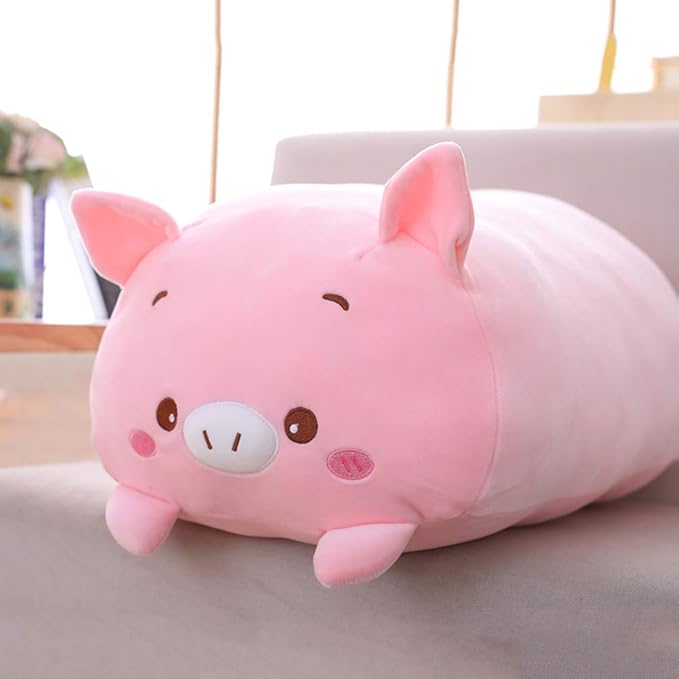 Pig Plush Pillow, Soft Pink Pig Stuffed Animal Body Pillow Toy Gifts for Bedding, Kids, 33.5"