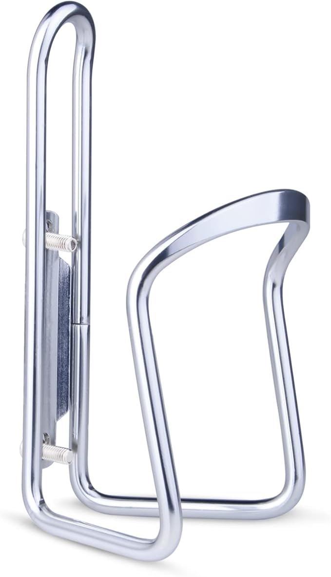 FiveBox Lightweight Aluminum Alloy Bicycle Water Bottle Cage Holder for Outdoor Activities (Silver)