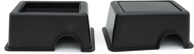 Reptile Hide Box Snake Hide Feel Secure and Safe, Gecko Hide (Black, Small 2 Pcs)