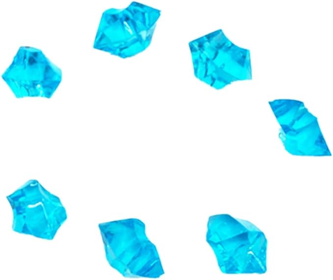 Ivie Colorful Crystal Stone Acrylic Glass Transparent Stone for Fish Tank,Aquarium,Terrariums,Vase,Plants,Garden Decoration (200grams) (blue-2)