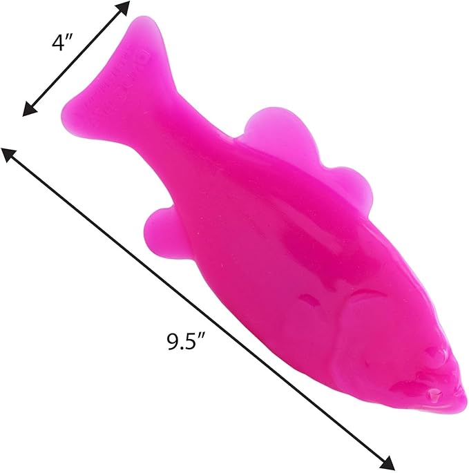 Ruff Dawg Flying Minnow Floating Dog Toy – (1 pc) Assorted Colors – Durable Rubber Fetch & Water Toy with Rope Hole – Gentle on Teeth, BPA & Latex Free – Made in USA