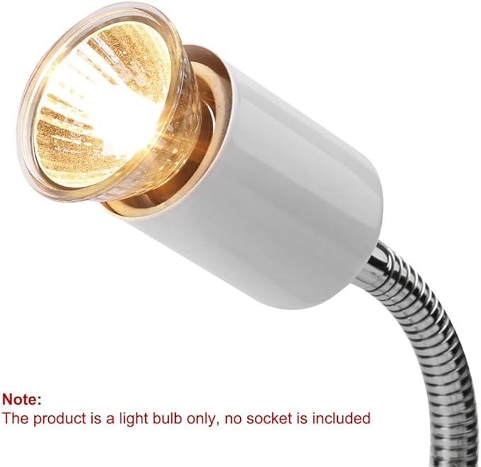 25W 220-240V Aquarium Heat Lamp Metal Housing Safe Design Reptile Heating Light for Lizards Turtles(25W)