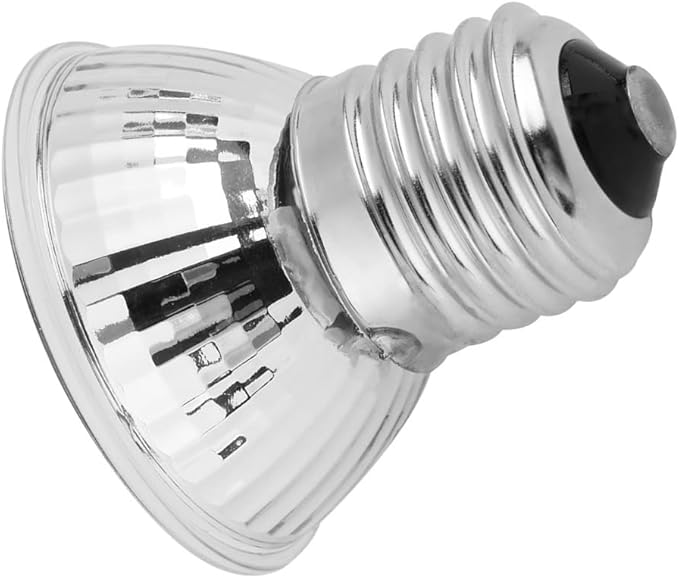 25W 220-240V Aquarium Heat Lamp Metal Housing Safe Design Reptile Heating Light for Lizards Turtles(25W)