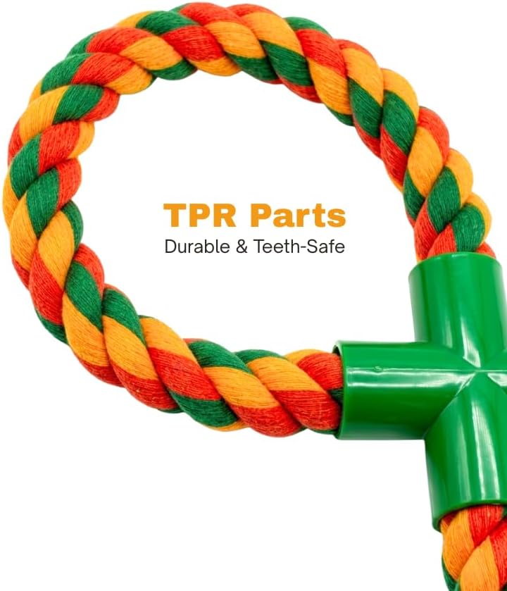 2-Pack Heavy Duty Dog Rope Toys for Large Dogs, Double Knot Rope and Figure-8 Rope Toy, Indestructible Chew & Tug Toys, Teeth Cleaning Cotton Rope Set (2-Pack Set)