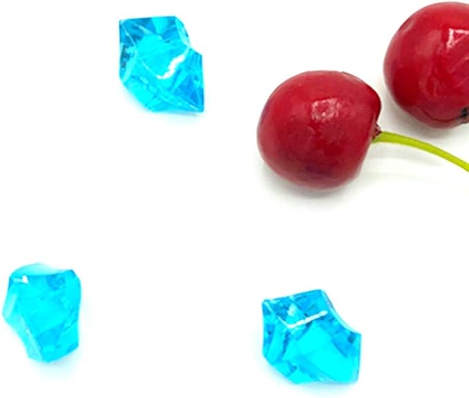 Ivie Colorful Crystal Stone Acrylic Glass Transparent Stone for Fish Tank,Aquarium,Terrariums,Vase,Plants,Garden Decoration (200grams) (blue-2)