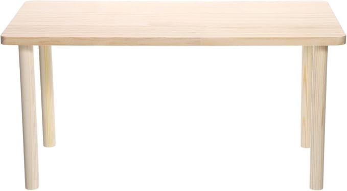Wooden Hamster Platform, 35x18x17cm Natural Wood Resting and Climbing Surface for Small Pets, Rectangle Cage Accessory Stand for Syrian Dwarf Gerbil Mice Hamster Cage Gerbils Hamsters and Small Pets