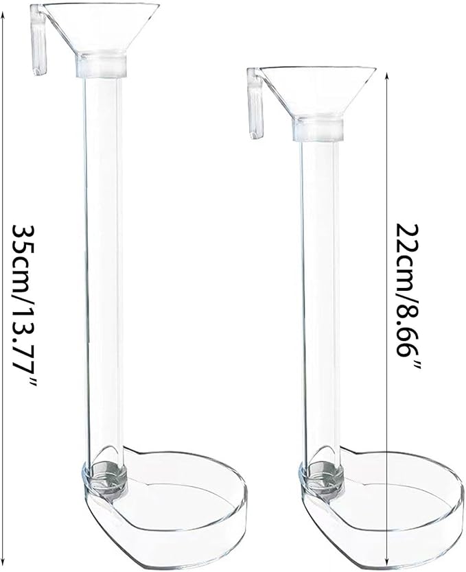 1 Set Aquarium Acrylic Feeding Tube Bowl Aquarium Shrimp Fishtank Acrylic Feeding Tools Anti-Drift Feeding Feeder, 22cm