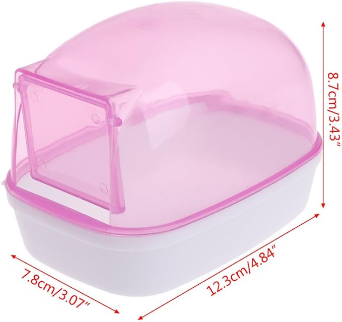 Hamster Sand Bath Critters Shower Toilet Bed Sand Container Bathtub for Small Mice Hedgehog Squirrel Hamster Guinea Pig
