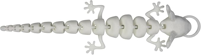 Pineapple Lizard Cat Wand Attachment, Cat Toy Refill for Interactive Wand Teasers, Indoor Kitten and Cat Toys 3D Printed (White)