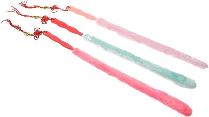 Yardwe 3Pcs Colorful Rabbit Hair Guzheng Cleaning Brush Set Universal Dust Removal Tool for Musical Instruments Soft Bristles for Effective Care and Maintenance