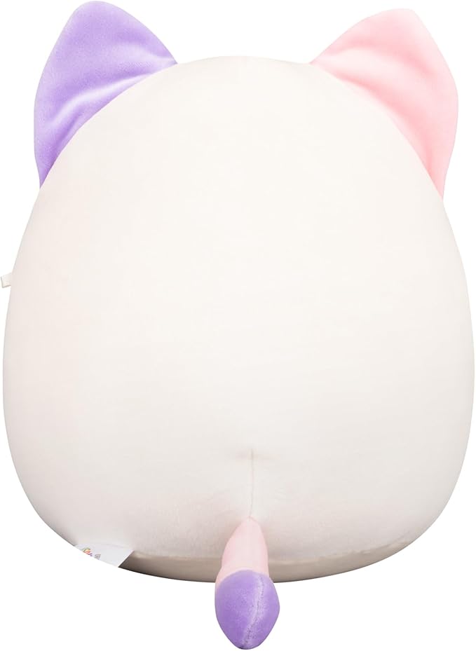 Squishmallows Original 8in Nell The Pink and Purple Calico Cat – Official Jazwares Plush (Little)