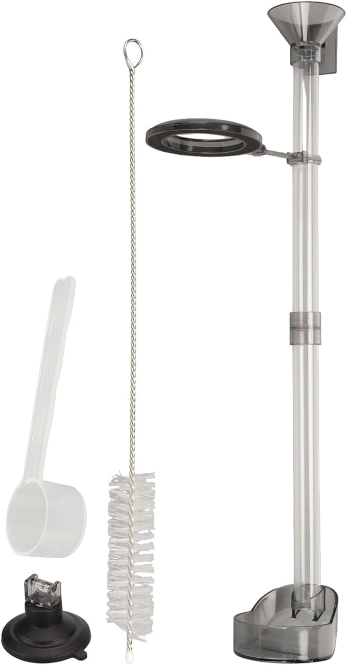 Fish Feeding Tube Dish, Multifunctional Large Diameter Funnel Toxic Free Transparent Fish Shrimp Feeder for Aquarium