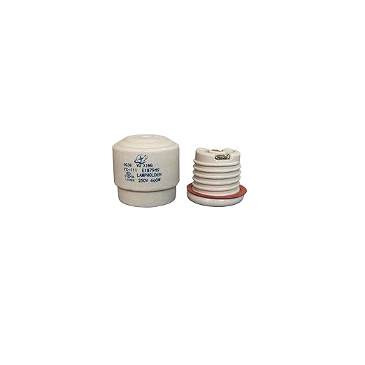 UL Listed E26 Ceramic Lamp Socket, 660W High-Temp Porcelain Light Holder for Brooder Heat Lamp, Reptile Basking Fixture, DIY Replacement (White, 4-Pack)