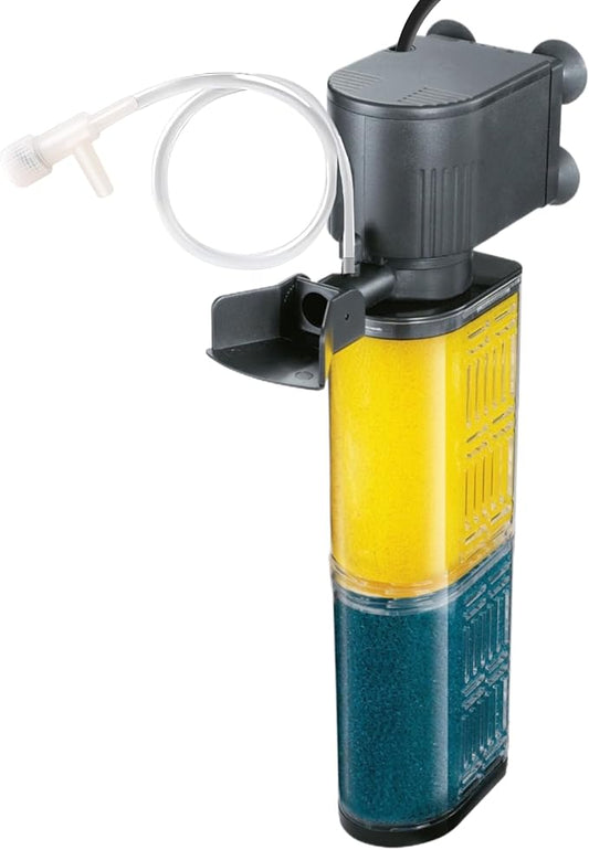 Fish Tank Filter, Ultra Quiet 400GPH Submersible Sponge Filter for 30~100 Gallon Aquariums – Easy-Clean Bio Sponge, Crystal Clear Water, Powerful Pump, Adjustable Airflow for Fish & Turtle Tanks