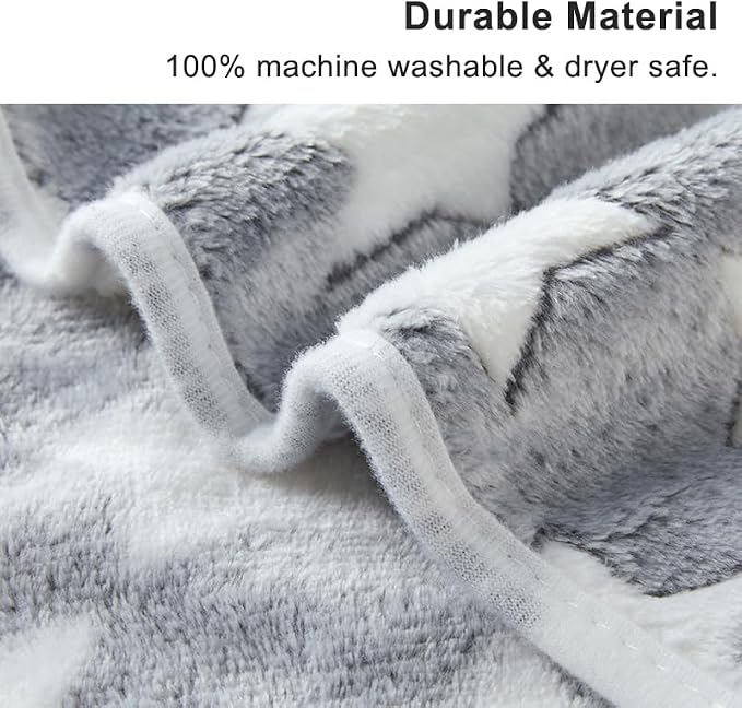 1 Pack 3 Blankets Super Soft Fluffy Premium Fleece Pet Blanket Flannel Paw Printed Throw for Dog Puppy Cat (Large 41x31'', Blue, Red, Grey)