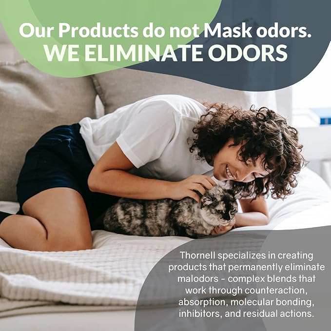 Thornell Cat Odor-Off Pet Odor Eliminator Spray – Fresh Scent 16oz Ready to Use Cat Urine Odor Eliminator Spray for Pet Urine Odor, Tomcat Spray & Feces on Carpet, Litter Boxes & More