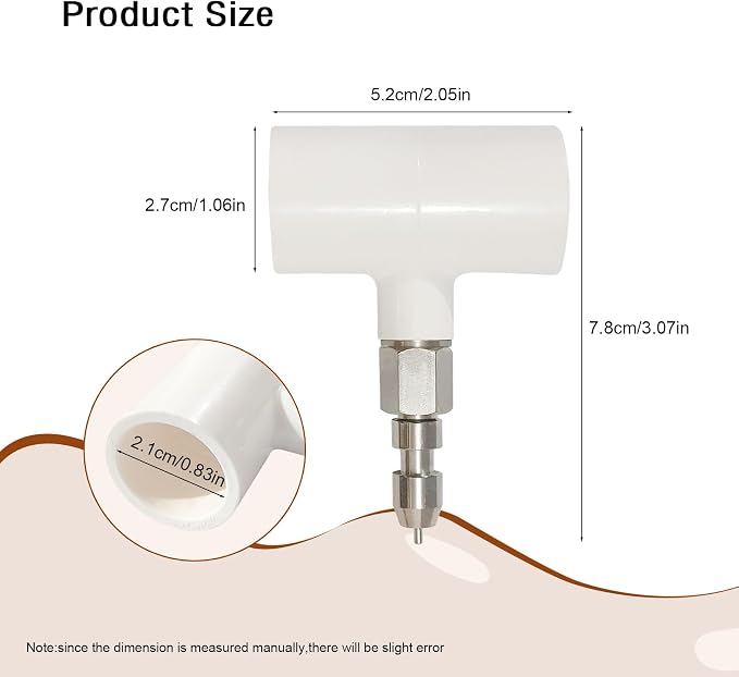 Stainless Steel Rabbit Water Nipples Metal Automatic Watering System Kit with PVC Tee for Guinea Pig, Hamster, Ferrets Other Rodent Small Animals(6Pcs)