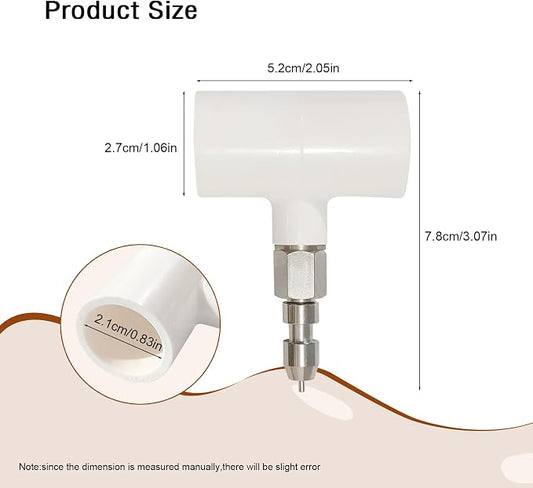 Stainless Steel Rabbit Water Nipples Metal Automatic Watering System Kit with PVC Tee for Guinea Pig, Hamster, Ferrets Other Rodent Small Animals(6Pcs)