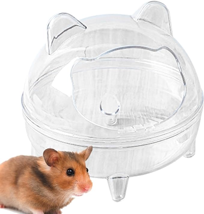 Hamster Sand Bath Container - Durable Pet Bathing Box, Perfect Sand Bath Set for Hamsters | Secure and Spacious Sand Container, Ideal for Rodents, Easy Cleaning Pet Grooming Solution