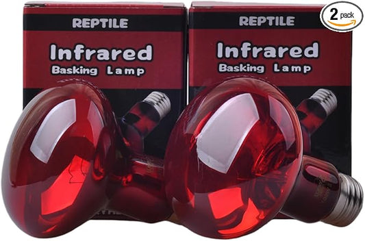 LUCKY HERP Reptile Infrared Basking Bulb,Terrarium Lighting Lamp,2-Pack (100, Watts)