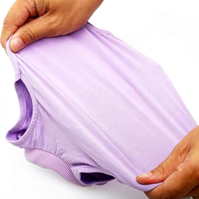kzrfojy Cat Surgery Recovery Suit Cat Onesie for Cats After Surgery Spay Surgical Abdominal Wound Skin Diseases E-Collar Alternative Wear (Purple-L)