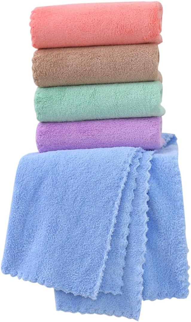 Hemoton 5-Pack Absorbent Hamster Bedding Towels Guinea Pig Cage Blankets Small Animal Bath Towels Soft and Quick-Dry PET for Rabbits and Other Small Pets