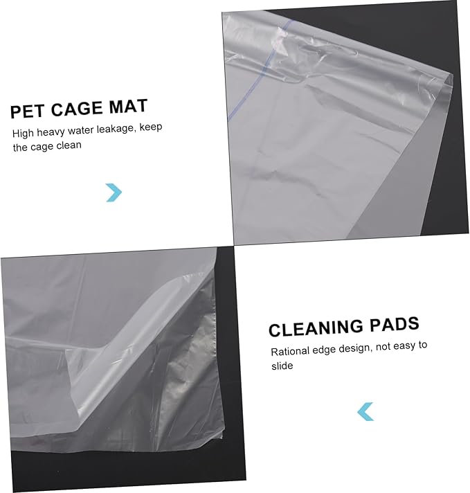Toyvian 100Pcs Disposable Rabbit Cage Cleaning Pads Leak Pet Cage Accessory Bottom Film for Animals and Pet Care and Maintenance
