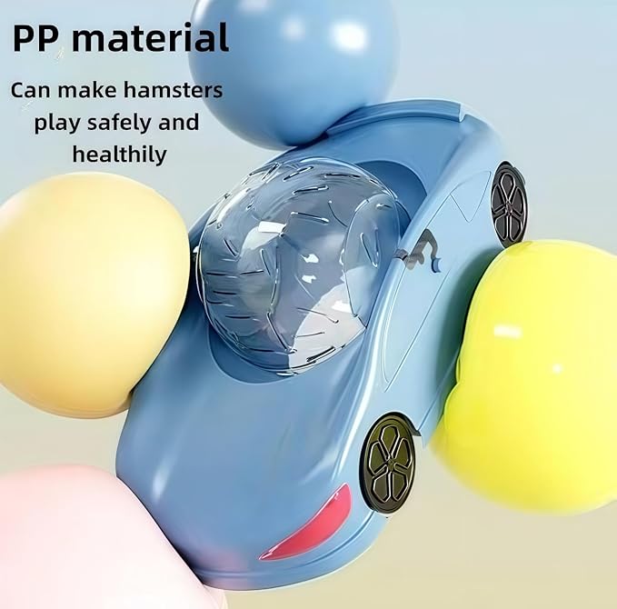 Hamster Car Novelty Wheel Running Ball Funny Exercise Toys for Small Animal Rat Chinchillas Ferrets Sugar Gliders (Blue)
