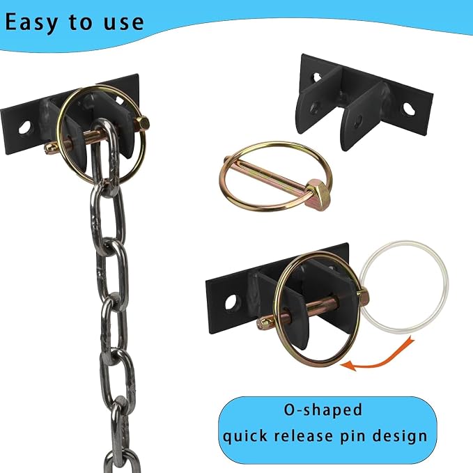 4 Pcs Water Bucket Hook with Pin Heavy Duty Wall Mounted Equestrian Bucket Hooks Hangers Horse Feed Bracket for Horse Stall Stable Barn,Black