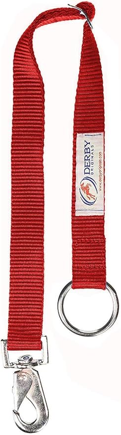 Heavy Duty Adjustable Horse Water Bucket Straps Hangers By Derby (Red)