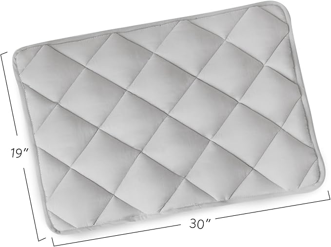 Magik & Kover Dog Crate Pad 2 Pack (30" x 19"), Soft Dog Crate Mat with Anti-Slip Bottom, Machine Washable Kennel Pad, Fits 30 Inch, Grey