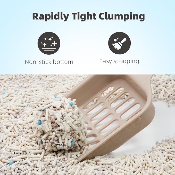 Zutto Nyan 5 in 1 Cat Litter - Superior Odor Control, Fast Clumping, Flushable, Low Tracking, 99% Dust Free. Tofu, Bentonite & Cassava Blend with Natural Deodorizers (5.3lb X 4 Bag)