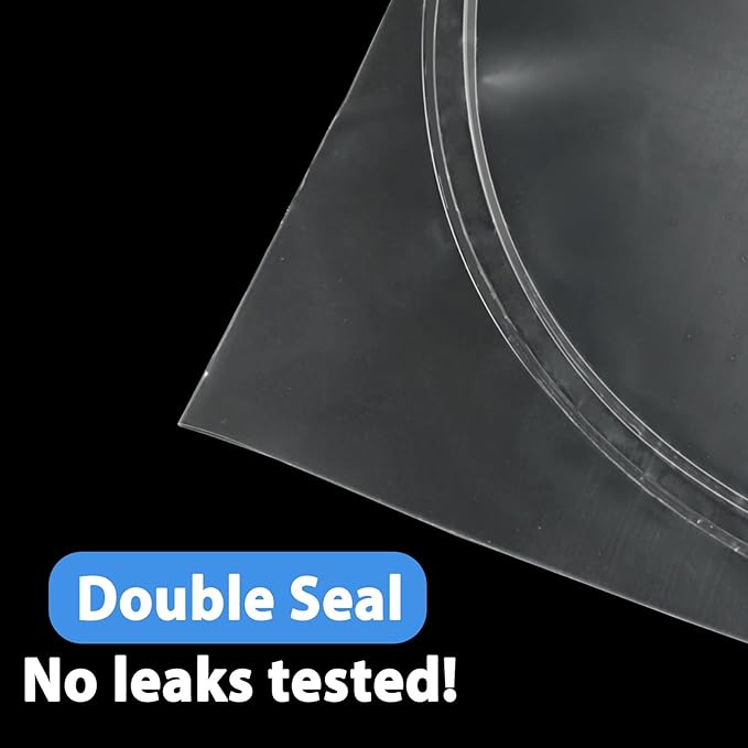 Fish Bags 100 Packs, 4x10" Round Bottom Double Seal Clear Live Fishes Bags Fish Transport Container for Small Fishes and Shrimp (Ultimate 3 mil, 100 Pack)