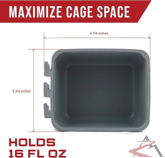 The ROP Shop 8-Pack - Gray Cage Cups for Feed & Water for Poultry, Ducks, Birds, Hamsters