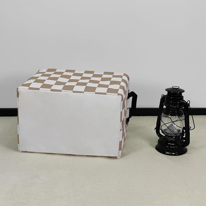 Storage Bins,Nursery Hamper Canvas Laundry Basket Foldable with Waterproof PE Coating Storage Baskets for Boys and Girls, Office, Bedroom, Clothes,Toys(Rec-Beige flag ）