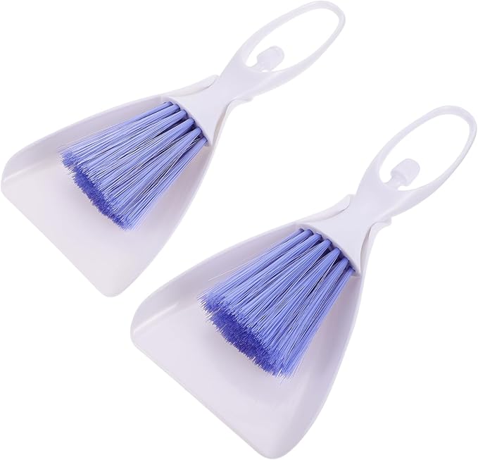 NOLITOY 2sets Mini Broom Dustpan Hamster Cage Cleaning Tool Pet Care Gadget Easy Storage for Cats Rabbits Hamsters Random Color