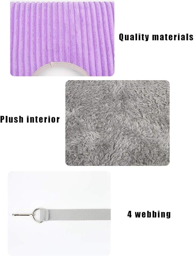 Ferret Tunnel Hanging Hammock Bed, Small Animal Rats Squirrel Toy - Purple