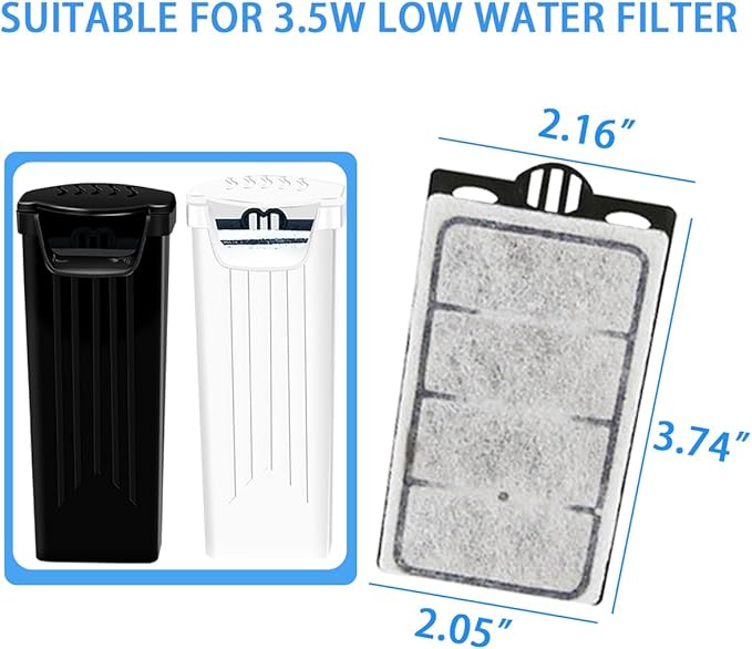 Small Aquarium Filter 10 PCS Replacement Plates, Turtle Tank Filter Cartridges, Fish Tank Filter Sponges, Suitable for 3.5W Low-Water Filter