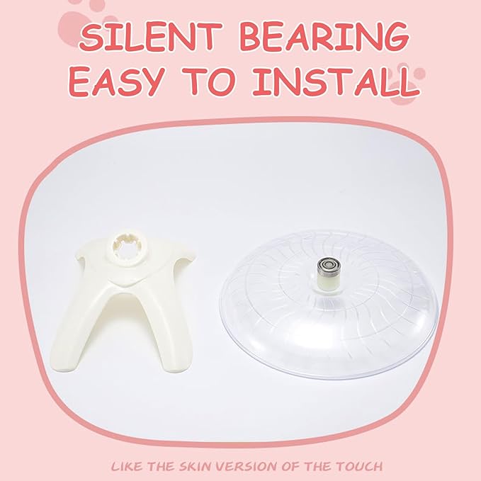 7" Small Animal Flying Saucer Running Wheel, Does not Produce Noise, for Hamsters, Hedgehogs, Guinea Pigs, and Other Small Animals to Ensure The Safety of Sports (White)