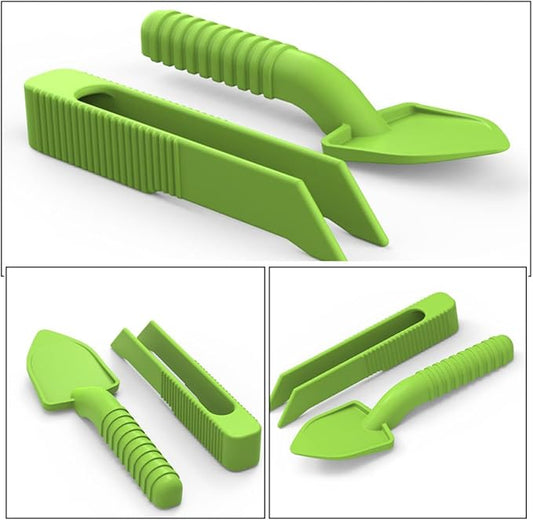 Toyvian 5pcs Reptile Cleaning Set Clamp Tweezers and Sand Scooper for Terrarium Maintenance, Long Handle Feeding Tools for Gecko, Lizard, Turtle, and Small Pets