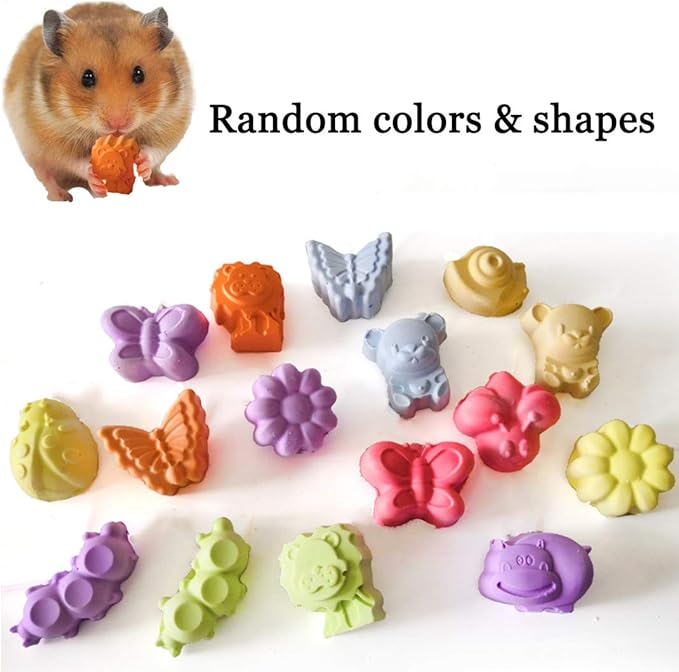 Hamiledyi 10 Pieces Hamster Teeth Grinding Lava Block Calcium Stone Chew Toys for Chinchillas Rabbits Gerbil Guinea Pig Syrian Hamster Squirrel Ferret