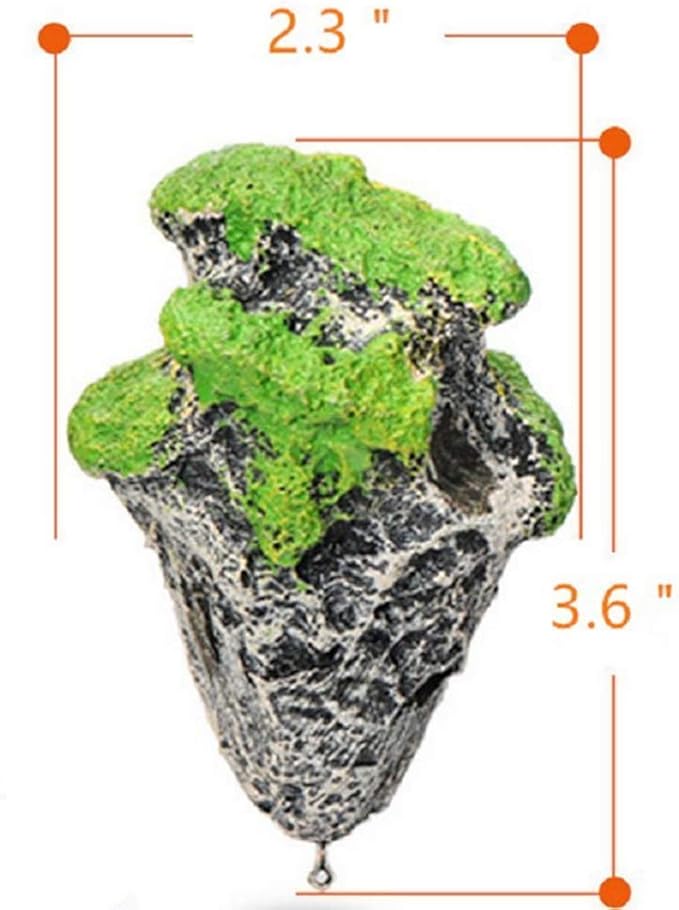 Hewnda Aquarium Decor - Floating Moss Rock Resin Stone - Fish Tank Decor, Small Aquarium Magic Hallelujah Floating Garden