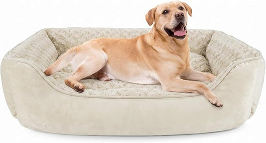 JOEJOY Rectangle Dog Bed for Large Medium Small Dogs - Washable Orthopedic Sofa Bed, Soft Breathable Puppy & Pet Cuddler, Durable Calming Dog Bed with Anti-Slip Bottom, Multiple Sizes