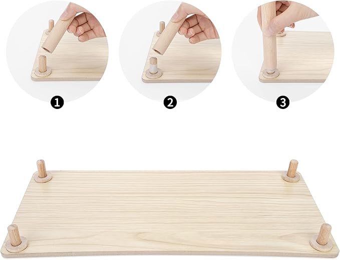 Niteangel Hamster Play Wooden Platform for Dwarf Syrian Hamsters Gerbils Mice Degus or Other Small Pets (Rectange - 7'' Height, Burlywood)