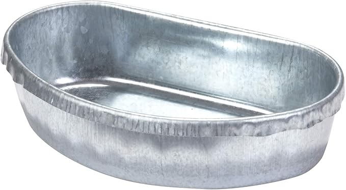 Pet Lodge® Galvanized Cage Cups | Feeder & Waterer for Small Animals | Clips Inside of Cage | Bunny Cage Cup | 1 Quart