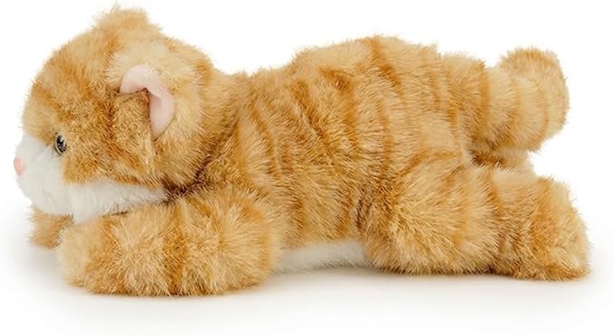 Cute Orange Cat Stuffed Animal Plush Toy - Weighted & Soft, Cute Small Plushie Gift for Kids, Girls, Boys, Adults. 8 inches